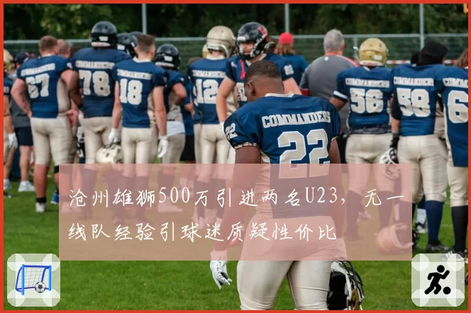 沧州雄狮500万引进两名U23，无一线队经验引球迷质疑性价比